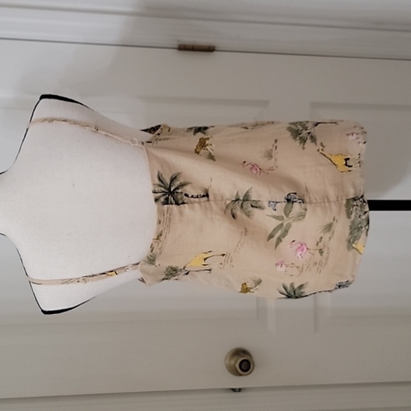Old Navy Size M Linen Blend "Safari" Halter Top, Adjustable Straps, Gently Used - Picture 4 of 11